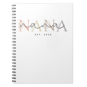 Personalised Nana Grandma Floral Elegance Notebook