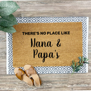 Personalised Nana Papa Grandparents Welcome Doormat