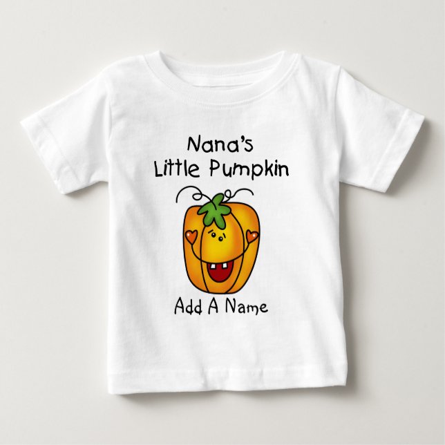 Personalised Nana's Little Pumpkin Tshirt (Front)
