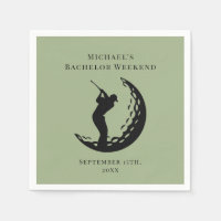 Personalised Napkin | Bachelor Golf Weekend