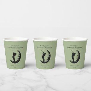 Personalised Napkin   Bachelor Golf Weekend Paper Cups