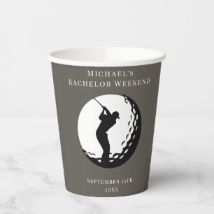 Personalised Napkin Bachelor Golf Weekend Paper Cups