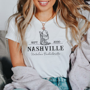 Personalised Nashville Bachelorette Party Custom T-Shirt