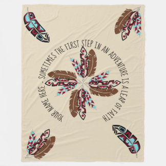 Personalised Native American Feather Blanket