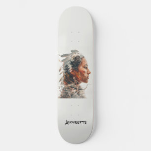 Personalised Native American Skateboard