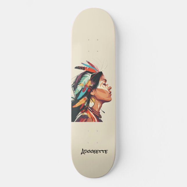 Personalised Native American Skateboard (Front)