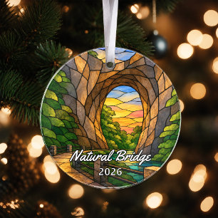 Personalised Natural Bridge Acrylic Ornament, Cust Ornament
