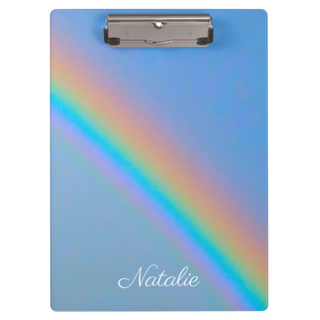 Personalised natural real rainbow clipboard (Front)