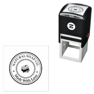 Personalised Natural Soap Logo Business Self-inking Stamp