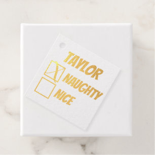 Personalised Naughty or Nice Christmas Favour Tags