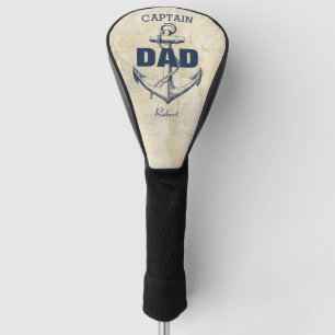 Personalised Nautical Anchor Captain Dad Golf Head Cover