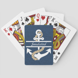 Personalised Nautical Anchor Playing Cards