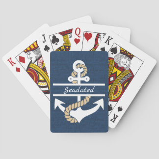 Personalised Nautical Anchor Playing Cards