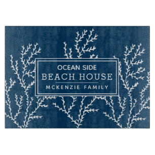 Personalised Nautical Beach House Cutting Board