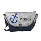 Personalised Nautical Blue Anchor Diaper Bag