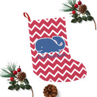 Personalised Nautical Blue Whale Chevron pattern