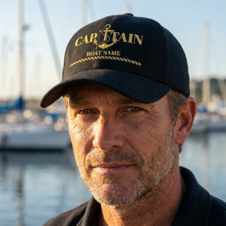Personalised Nautical Boat Captain Trucker Hat