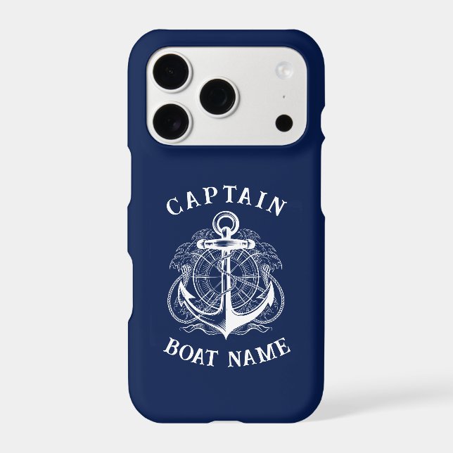 Personalised Nautical Captain Boat Name Anchor     (Back)