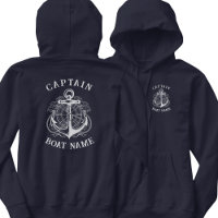 Personalised Nautical Captain Boat Name Anchor