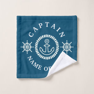 Personalised Nautical Captain/Boat Name Editable Bath Towel Set