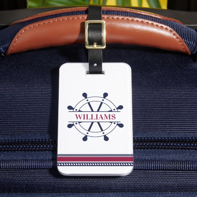 Personalised Nautical Luggage Tag (Front Insitu 2)