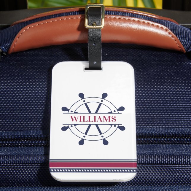 Personalised Nautical Luggage Tag (Front Insitu 2)