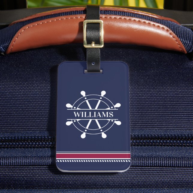 Personalised Nautical Luggage Tag (Front Insitu 2)