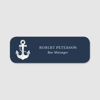 Personalised Nautical Office Employee Name Tag ID
