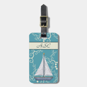 Personalised Nautical Sailboat Luggage Tag