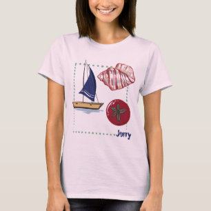 Personalised Nautical Seashell & Tomato T-Shirt