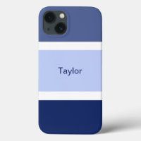 Personalised Nautical Stripes Blue and White