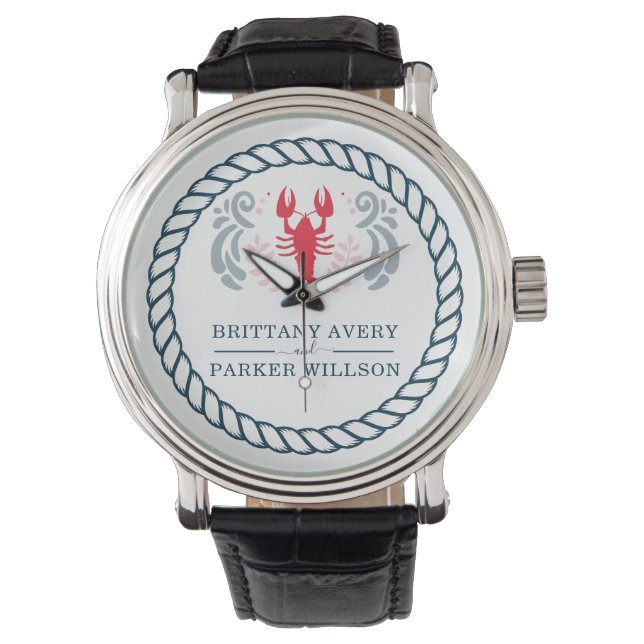 Personalised Nautical Wedding Watch (Front)