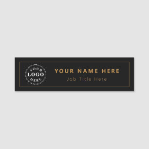 Personalised Navy Blue 3.5" X 1" Rectangle Name Tag