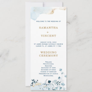 Personalised Navy Blue and Gold Program Template