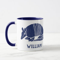 Personalised Navy Blue Armadillo