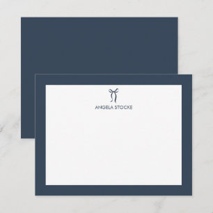 Personalised Navy Blue Bow Card