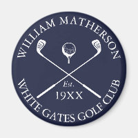 Personalised Navy Blue Classic Golf Club Name