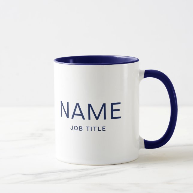Personalised Navy Blue Combo Mug with Your Name (Right)