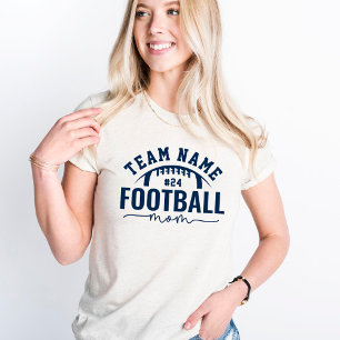 Personalised Navy Blue Football Team Mum Tri-Blend Shirt
