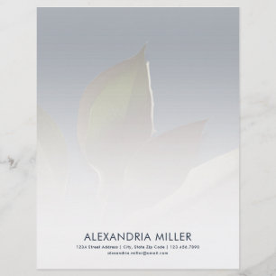 Personalised Navy Blue Greenery Stationery Custom Letterhead