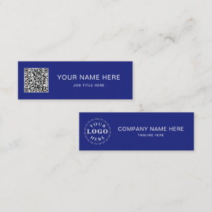 Personalised Navy Blue Mini Calling Card Design