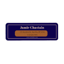 Personalised Navy Blue & Off White Return Address
