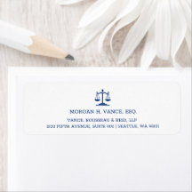 Personalised Navy Blue Scales of Justice Lawyer 