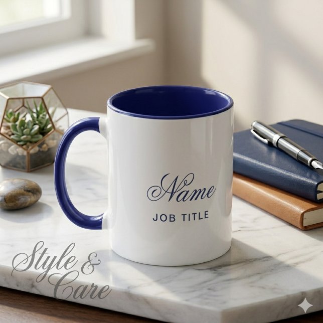 Personalised Navy Combo Custom Coffee Mug Name (Personalized Navy Combo Custom Coffee Mug Name)