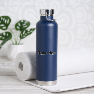 Personalised Navy Elegant Look Office Student Nice Water Bottle