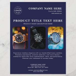 Personalised Navy Flyer for Product Promotions