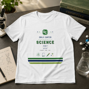Personalised Navy Green Science School Cover Tri-Blend Shirt