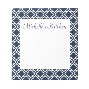 Personalised Navy Kitchen Notepad