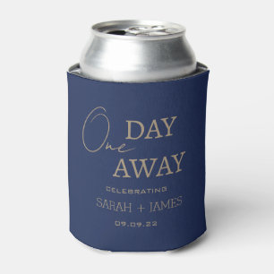 Personalised Navy One Day Away Wedding Party Can Cooler