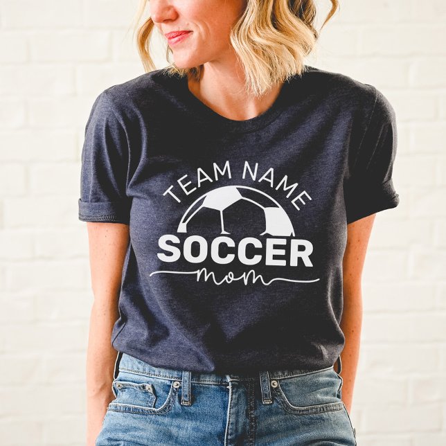 Personalised Navy Soccer Mum Tri-Blend Shirt (Creator Uploaded)